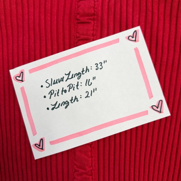 Copper Key Red Ribbed Sweater - Picture 6 of 6